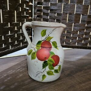 Stoneware Apple Pitcher